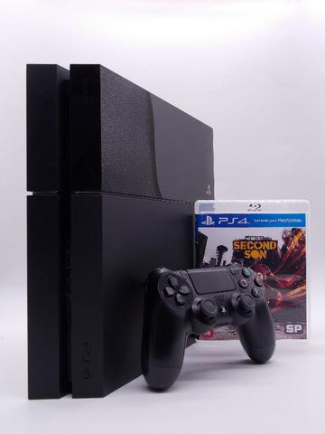 Play Station 4 Fat 500gb Jet Black + Infamous Second Son