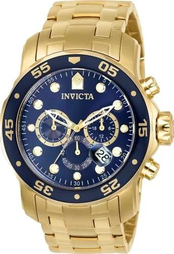Relógio Invicta Pro Diver 0073 Ouro 18 K Original Garantia.