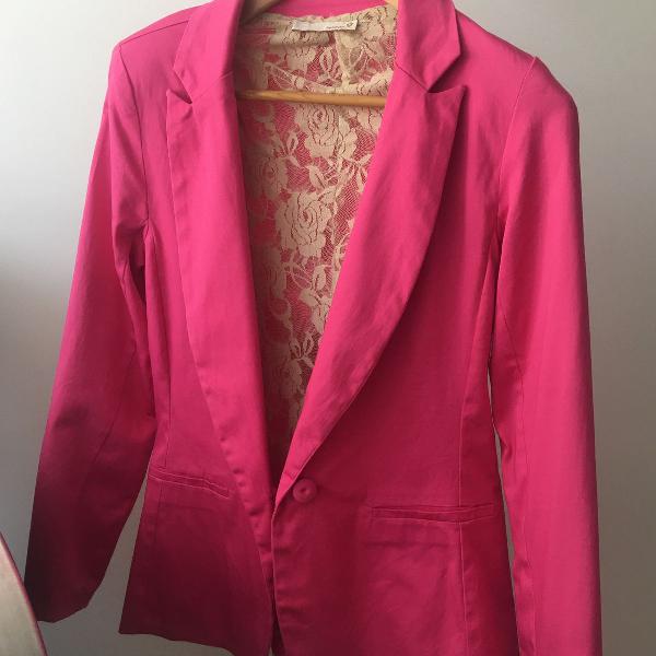 blazer mara pink em algodao