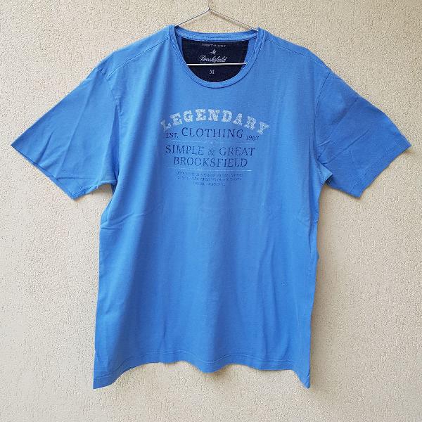 camiseta azul estampada brooksfield