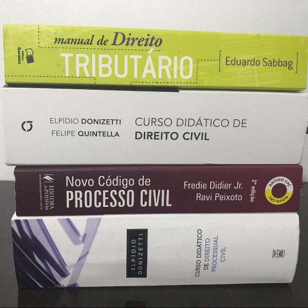 combo livros jurídicos direito processual civil, civil e