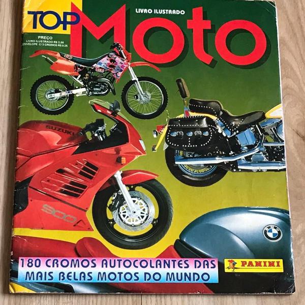 completo e raro álbum de figurinha de moto 1997