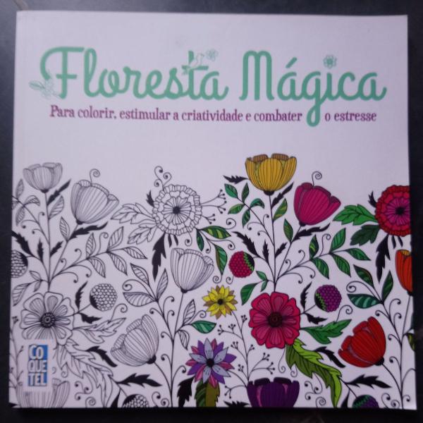 livro para colorir "floresta mágica"