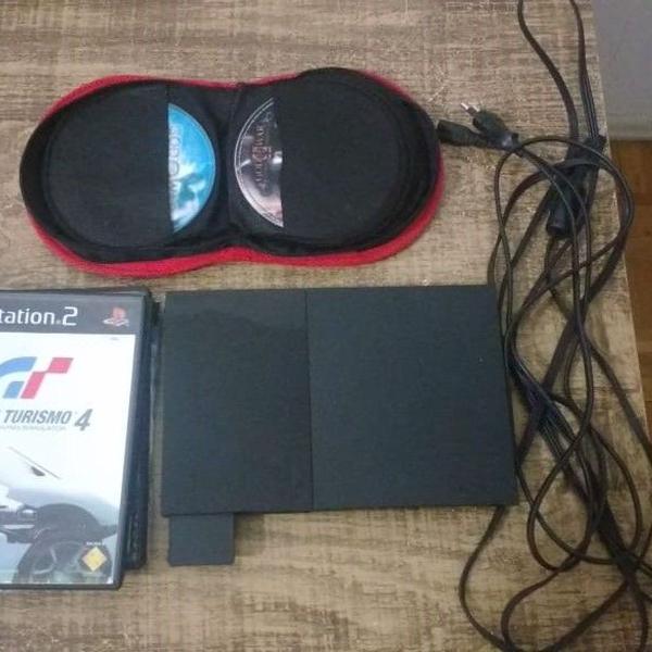 ps2 slim + jogos