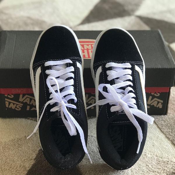 vans old school preto e branco