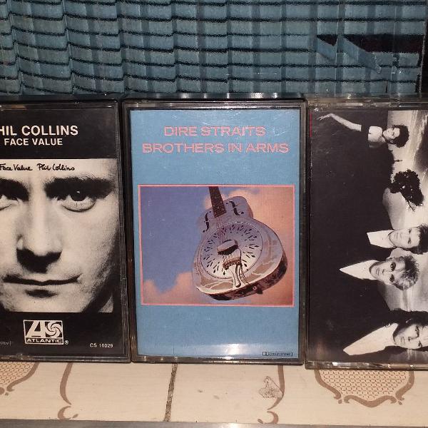 Fitas K7 importadas EUA Duran Duran Phil Collins Dire