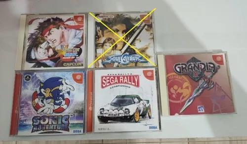 Lote 4 Jogos Dreamcast Japones Sega Sonic Rally Capcom Snk