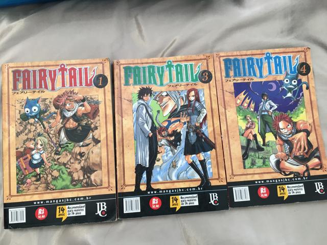 Manga Fairytail edição 1,3 e 4