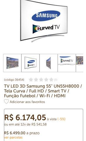 Smart tv sansung 55 3D curva