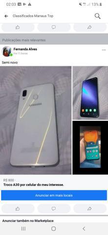 Troco A30 por iPhone.