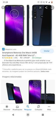 Troco Motorola one macro por iPhone