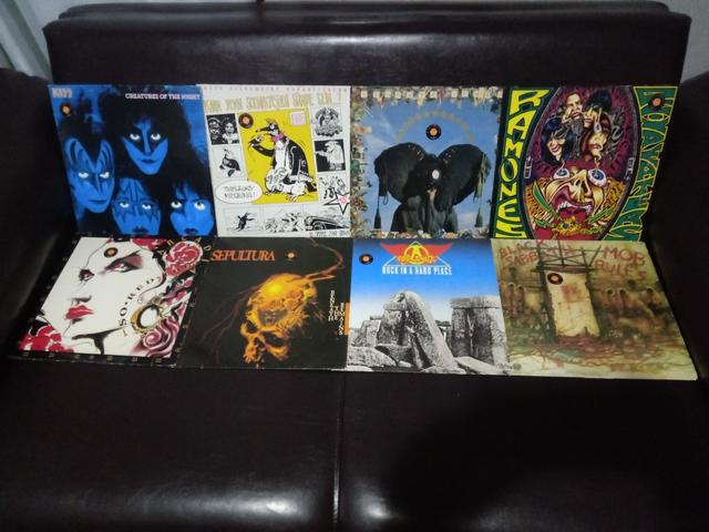 Vinil Lote Kiss, Ramones, Aerosmith, Sepulture.