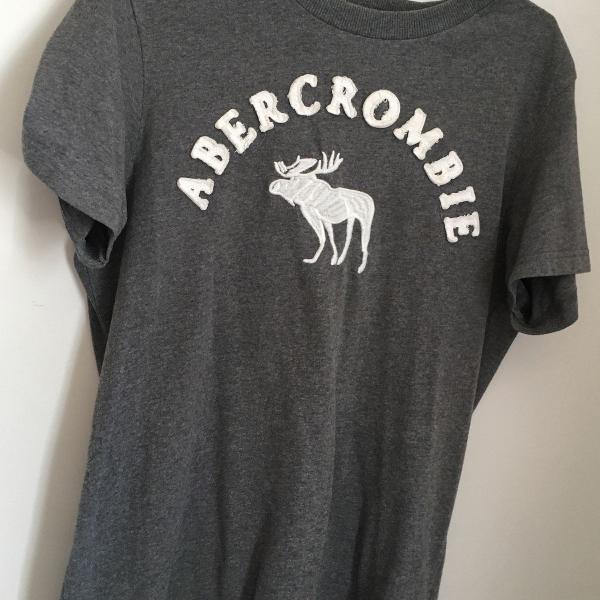 camiseta abercrombie cinza escuro original