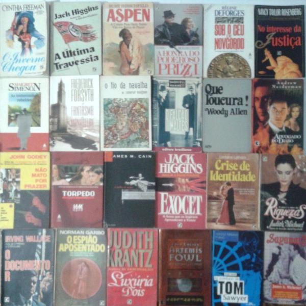lote com 24 livros de literatura estrangeira