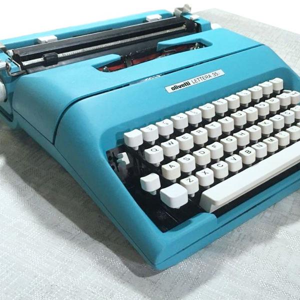 máquina de escrever olivetti 35 i linda funcionando