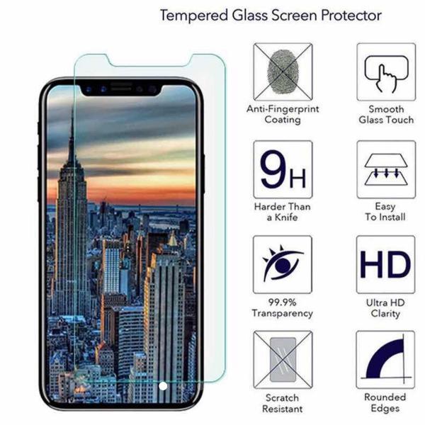 película iphonex vidrotemperado 2.5dhard glass 9h + capinha