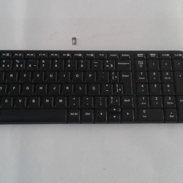 teclado + mouse wireless logitech - k220 (sem receptor usb)