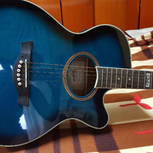 violão elétrico Fátima Dallas azul