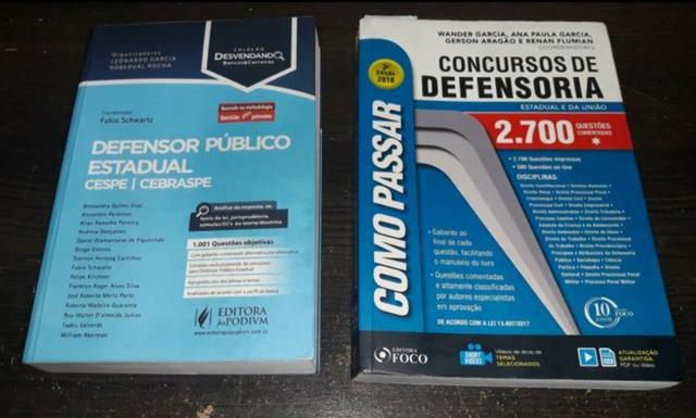 Livros preparatórios para defensoria novos atualizados