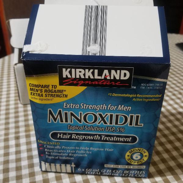 Minoxidil Kirkland Original USA Barba Cabelo 1x 60ml