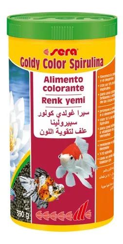 Ração Sera Goldy Color Spirulina 390g Ideal Para Kinguios