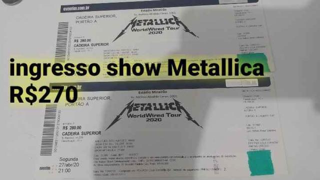 Show Metallica world wired tour em BH cadeira superior