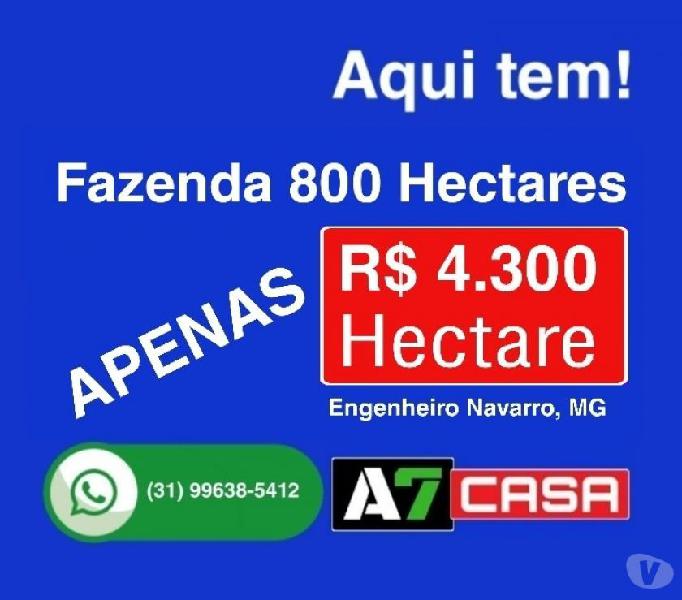 Vende Fazenda 800 Hectares (Engenheiro Navarro), MG