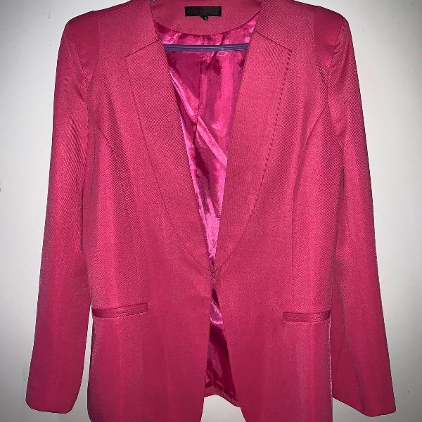 blazer alfaiataria | alongado | cor rosa