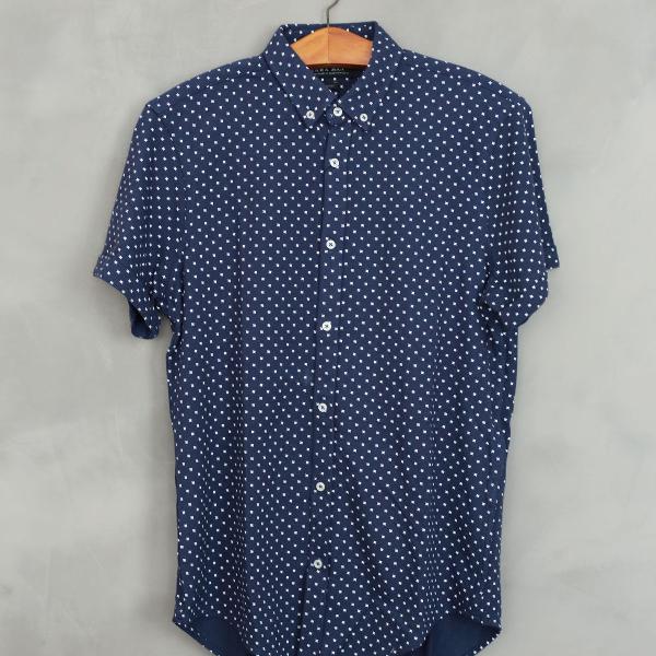 camisa estampada masculina zara