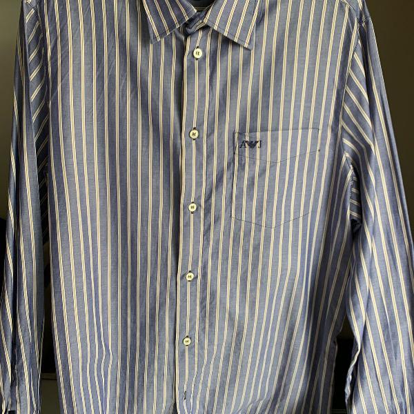 camisa manga longa armani