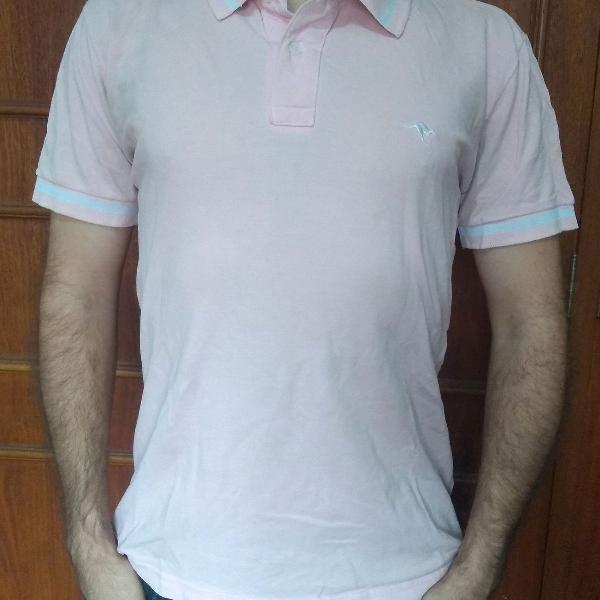 camisa polo rosa claro