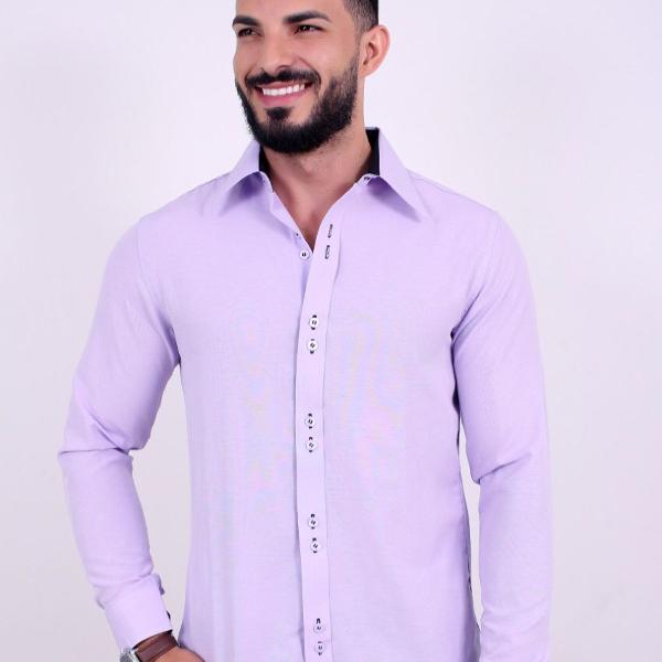 camisa social masculina manga longa camiseta