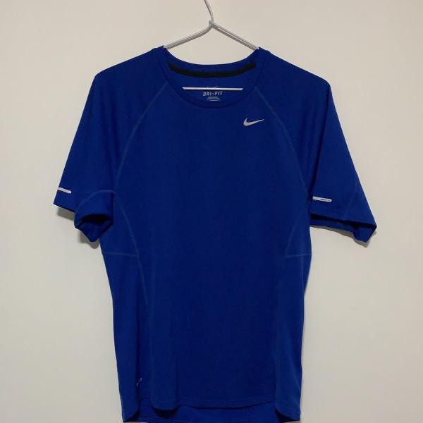 camiseta nike dry fit pouco usada azul tamanho p