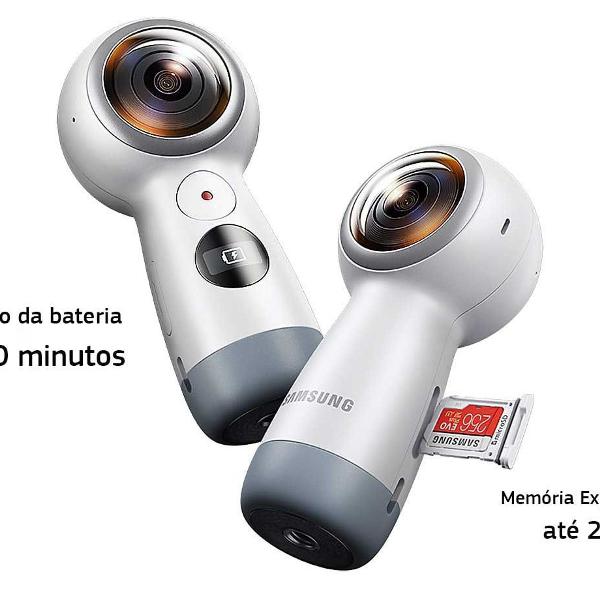câmera bluetooth samsung gear360 - aceito cartão