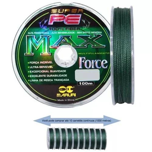 100m.linha Multifilamento Maruri Max Force 0.30mm 44,lbs