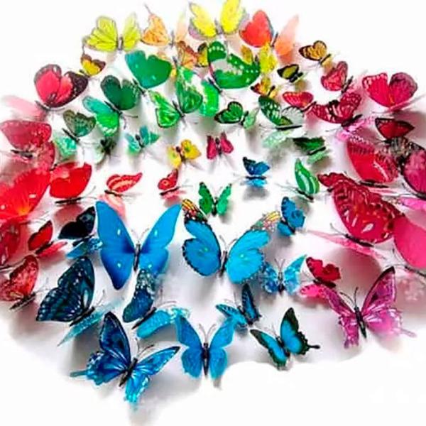 36 borboletas decorativas casa jardim 3 kits natureza