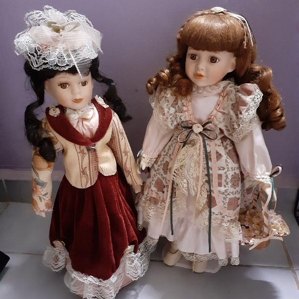 Bonecas de Porcelana Luxo e Camponesa Importadas