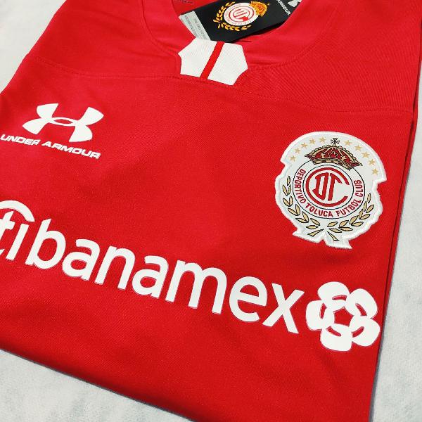 Camisa Toluca (MEX) 2019/20 Home (Tam M) PRONTA ENTREGA