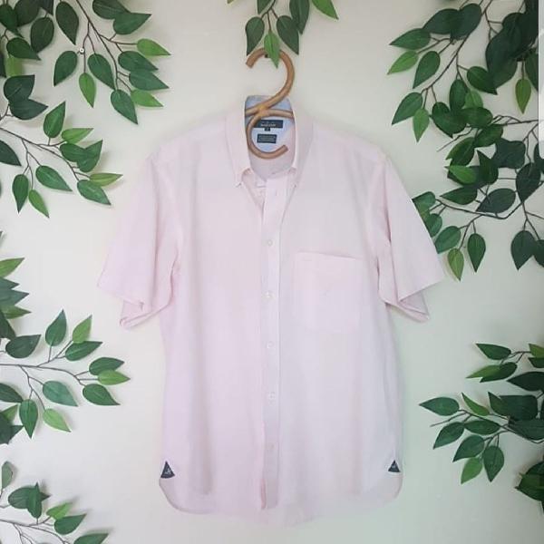 Camisa social Brooksfield rosa claro
