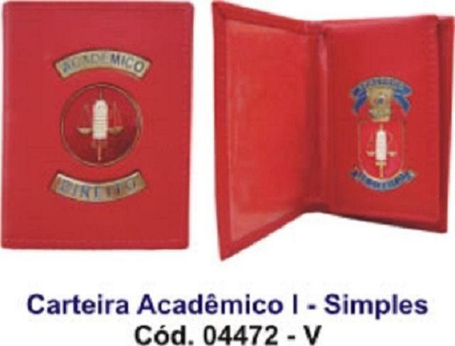 Carteira de couro para Acadêmico de Direito - Simples