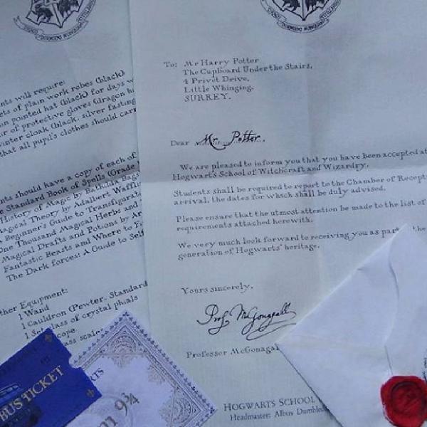 Conjunto de admissão para Hogwarts