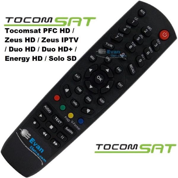 Controle remoto para Receptor Tocombox, Tocomsat, Energy HD,