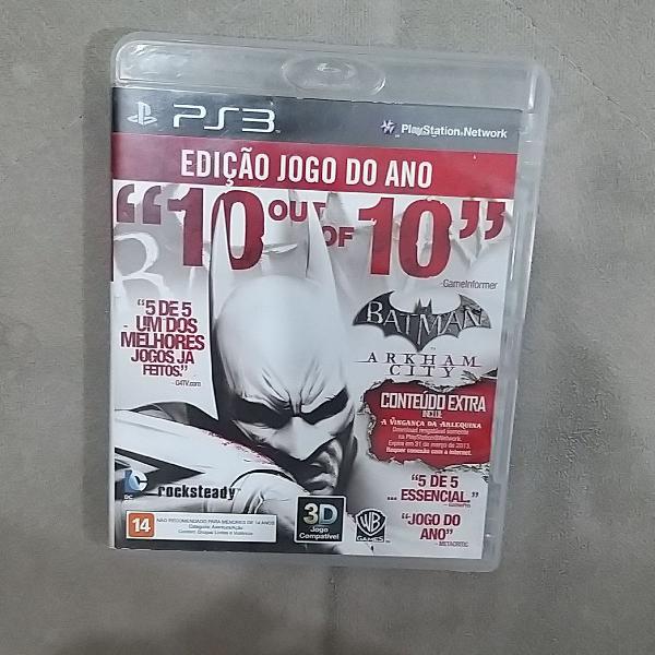 Jogo BATMAN ARKAM CITY - PS3, Um dos melhores jogos do game.
