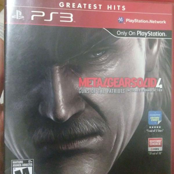 Jogo Metal Gear Solid 4 Guns Of The Patriots PS3