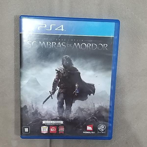 Jogo SOMBRAS DE MORDOR PLayStation 4, CD sem risco. 100%.