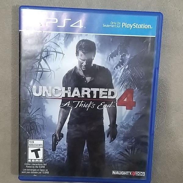 Jogo UNCHARTED 4 (A Thief's End) PLayStation 4, CD sem