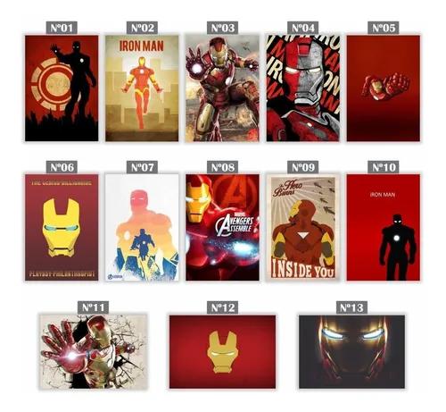 Kit 5 Placas Decorativas Heróis Vingadores Marvel 20x30 Mdf