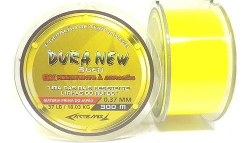 Linha Mono Dura New Soft Amarela 0,37mm 300m Nova Duranium