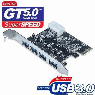 Placa Pci Express Usb 3.0 5gbps 4 Portas Nova Pci-e