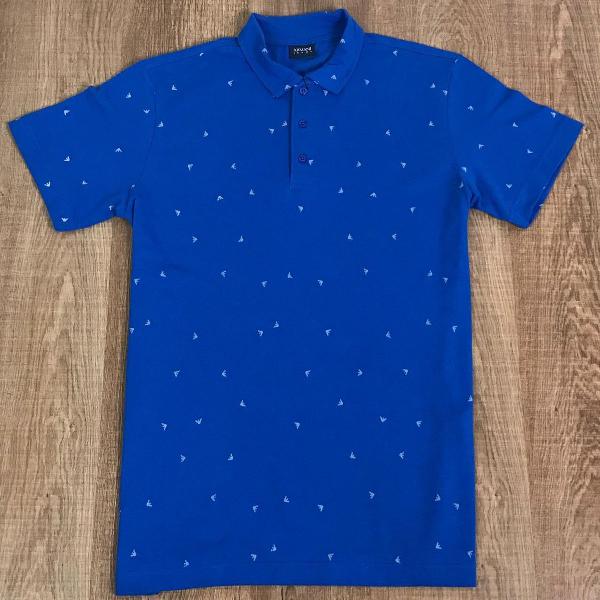 armani polo masculina estampada